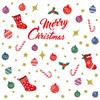 Christmas wall stickers featuring Christmas candy and removable wallpaper for interior Merry Christmas decor for living and balls, canes, socks,