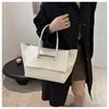 Korean Style 2024 Women's Large Capacity Textured Crossbody Handbag - Trendy Business Commute Tote