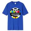 No Signal Men Camiseta Hip Hop Estilo Streetwear Tops & Tees Novidade Geométrica Manga Curta Verão Algodão Camiseta Camisetas Oversize