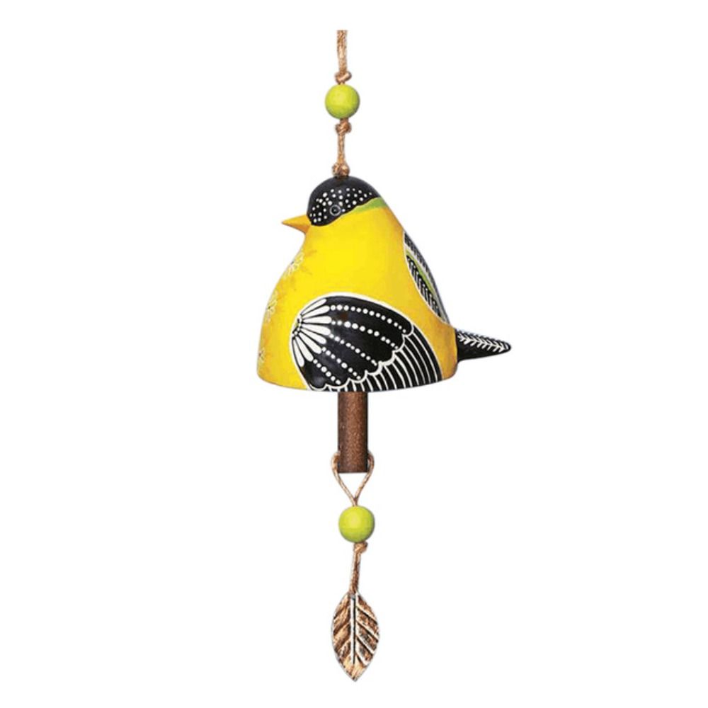 

Decoration For Wall Window Hand Painted Bird Hanging Ornaments Wind Chime Resin Craft Car Pendant золотий