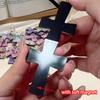 Cross Shaped Leather Bookmark Paper Book Reading Locator Page