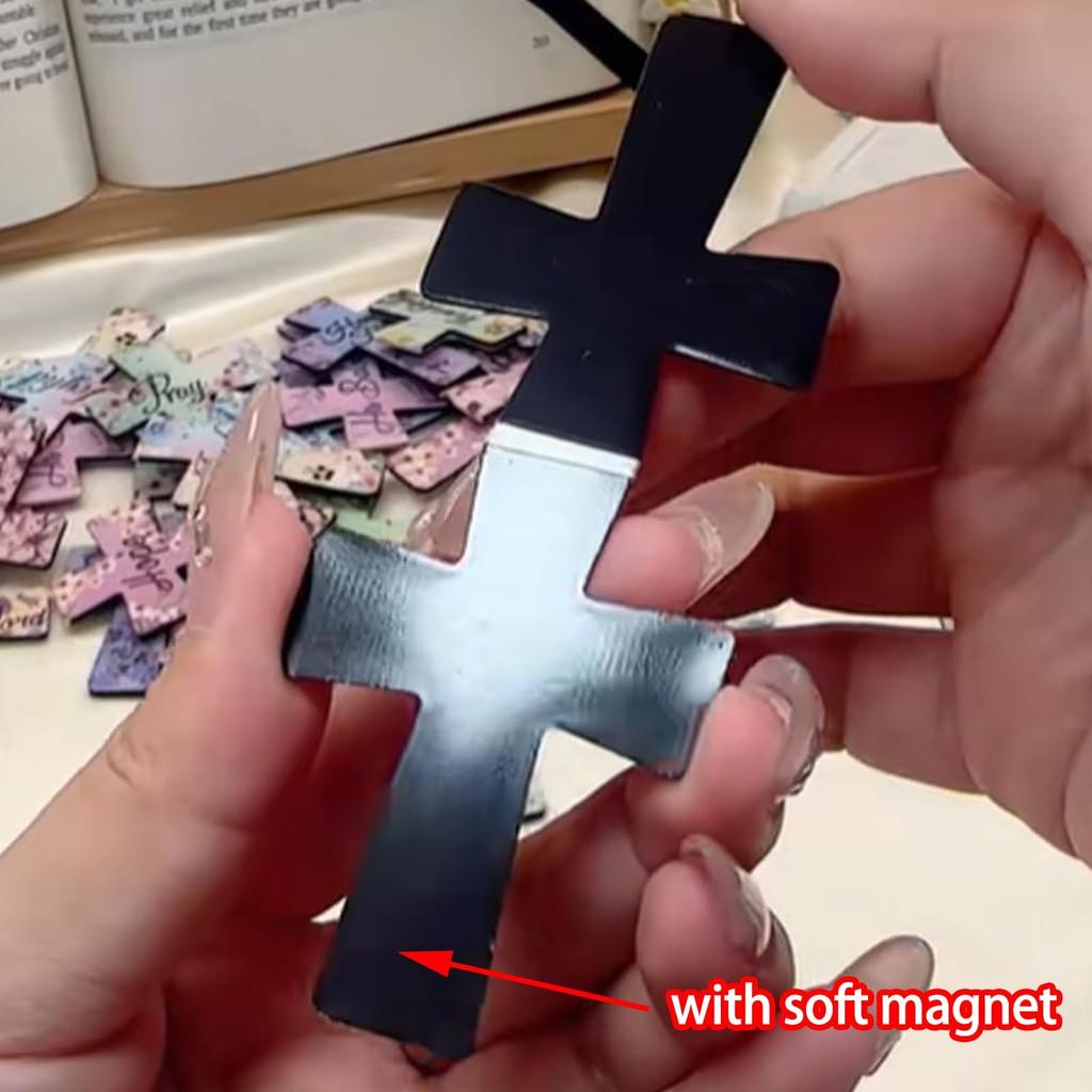 Cross Shaped Leather Bookmark Paper Book Reading Locator Page