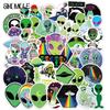 10 30 50PCS Outer Space Stickers Alien UFO Astronaut Green Sticker DIY Toy Laptop Car Motorcyle Notebook Kid Graffiti Sticker F5