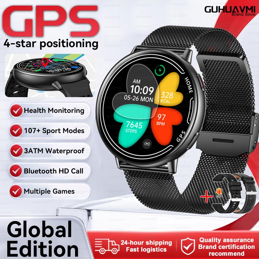 New Women's Fashion Health Smart Watch 1.39" AMOLED GPS Satellite Positioning Bluetooth Call Heart Rate Monitor For Android iOS