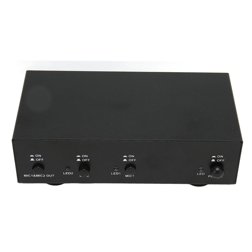 48 V Phantom Power Supply Professional Iron Shell Phantom Power with XLR Cable for Music Recording Equipment