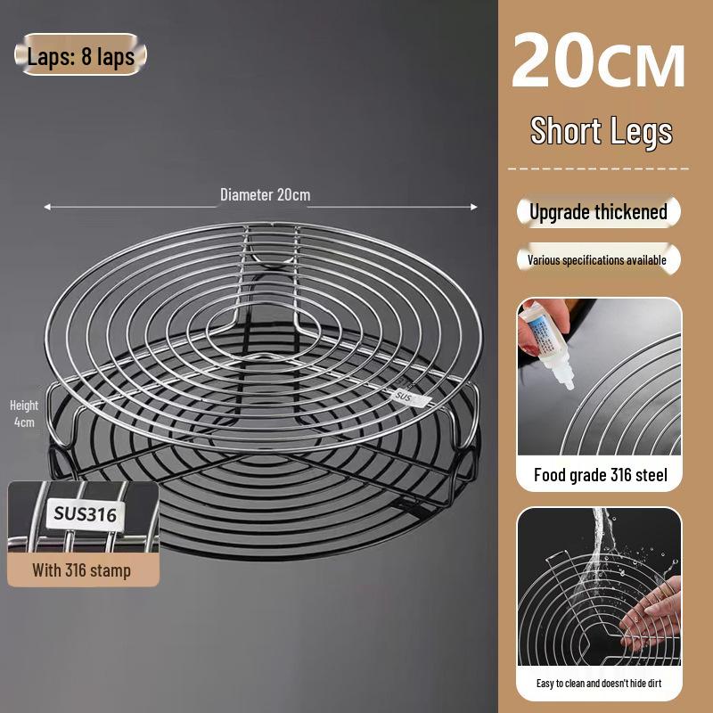 Stainless Steel Steaming Rack for High-Pressure Cookers, Steaming Grids, Plates, and Drawers with High/Low Feet for Kitchen Vegetables.