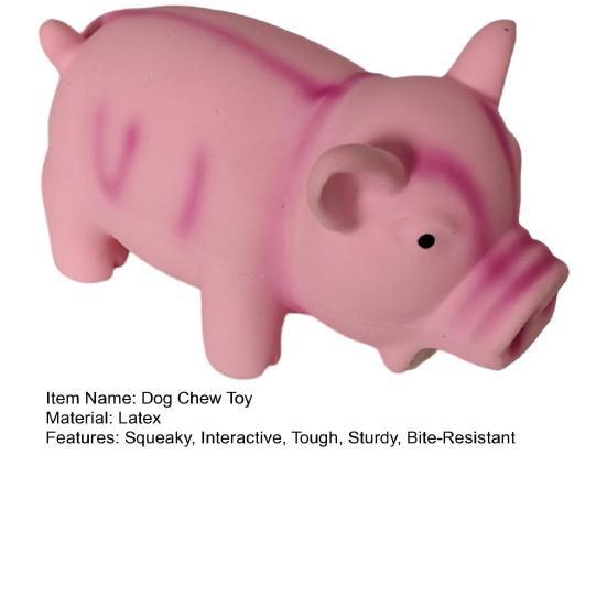 Latex-Schweinehundespielzeug Quietschendes Hundekauspielzeug für kleine, mittlere und große Hunde Interaktives schweinshaped Welpenspielzeug zur Zahnpflege