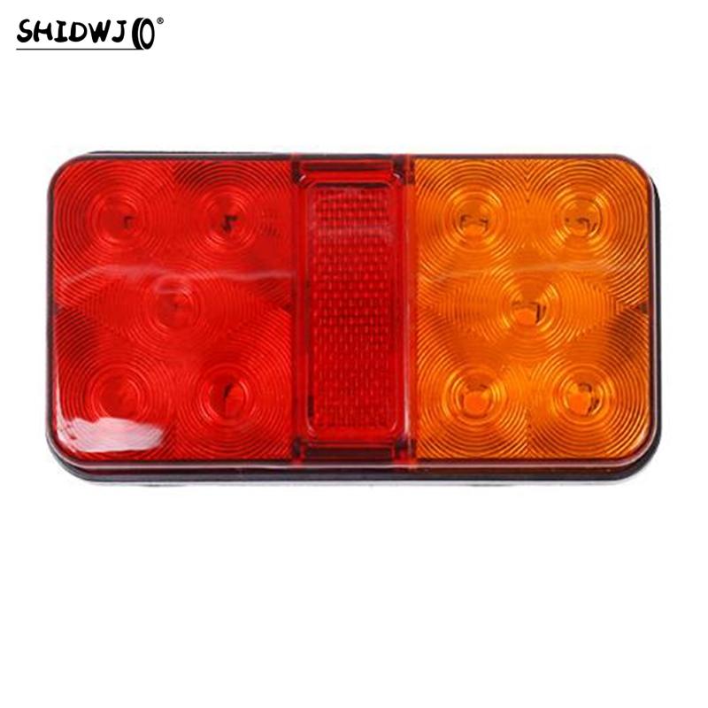 12V 10LED Truck Car Trailer Rear Tail Light Stop Indicator Lamp Taillight Turn Signal Lamp Waterproof Shockproof Rear Lights