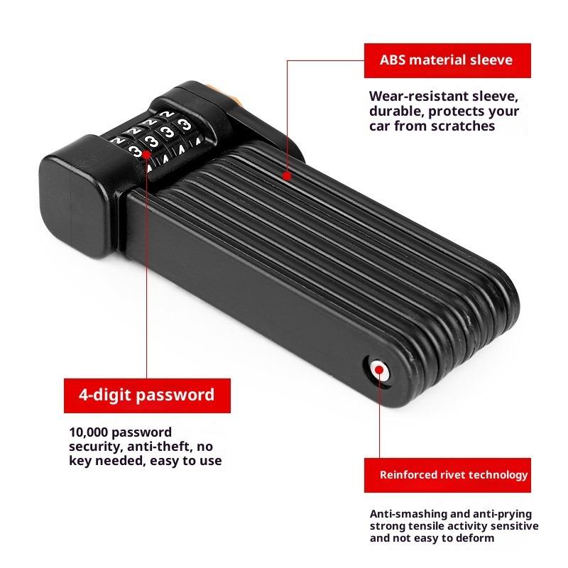 Bicycle Combination Lock Anti-theft Lock Mountain Bike Electric Vehicle Portable Folding Lock Portable Joint Bicycle Folding Lock