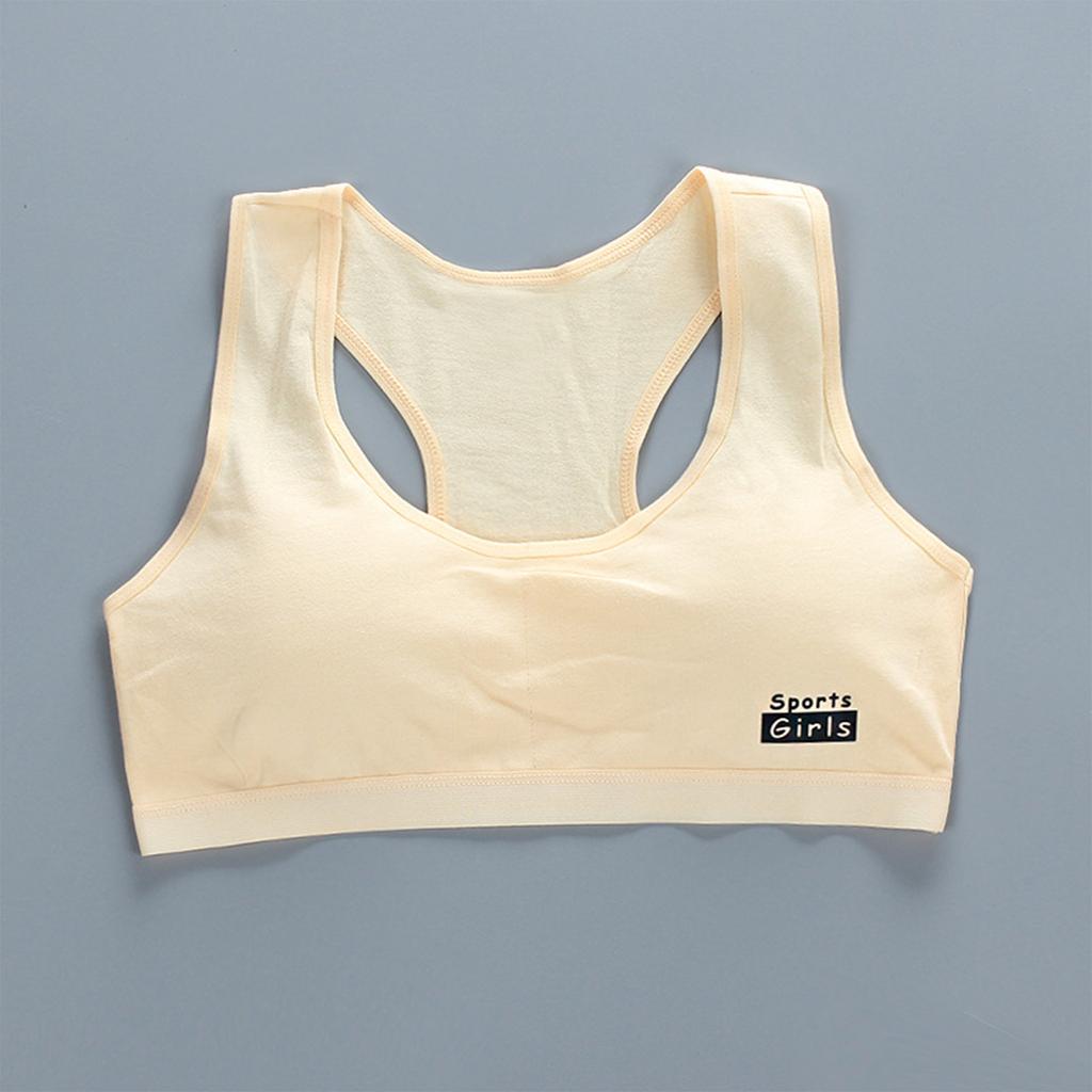 Girls Sports Bra Vest for Developmental Stage Soft Fabric Wireless Design Comfortable Fit Suitable for Elementary School Age Children Activewear Top