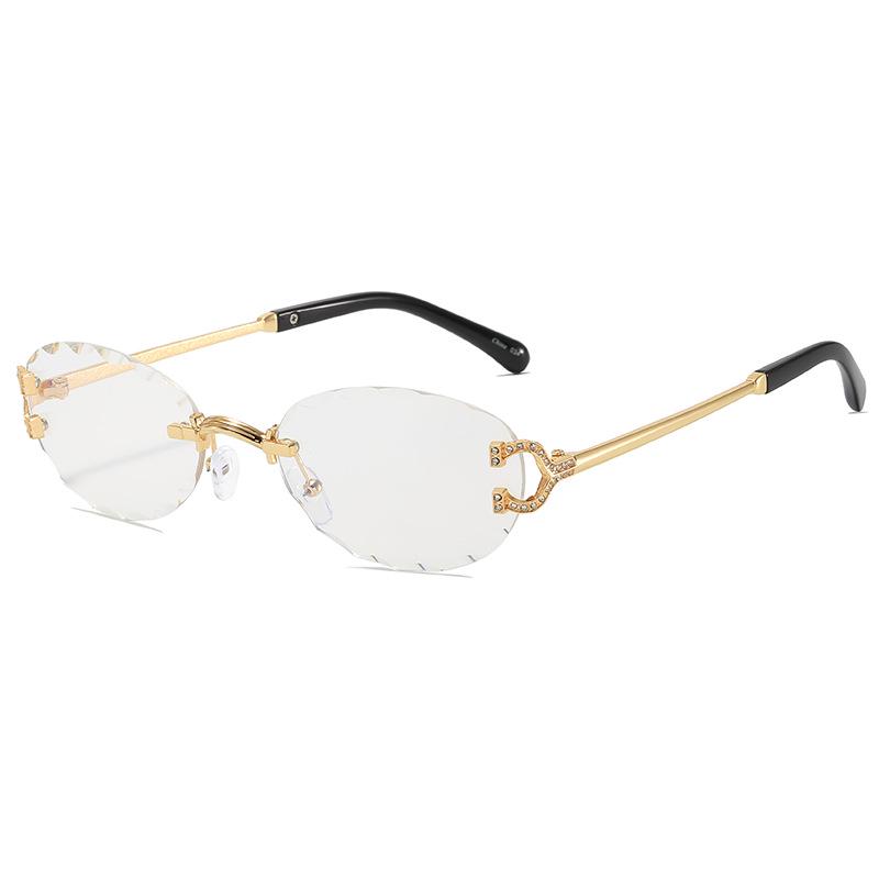 Korean Style Frameless Retro Sunglasses - Unisex Small Frame with UV Protection