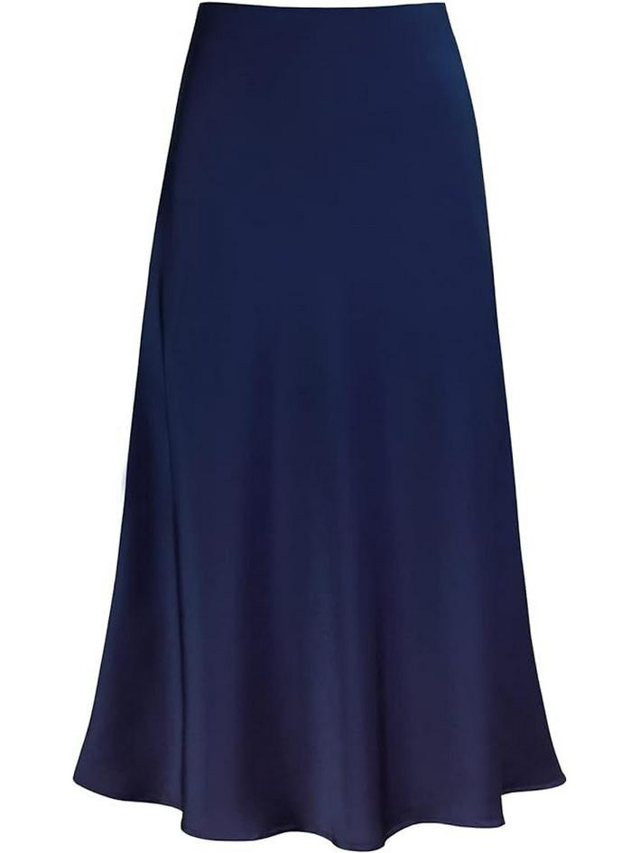 Elegant High-Waist Silky Acetate Fishtail Skirt for Spring and Summer