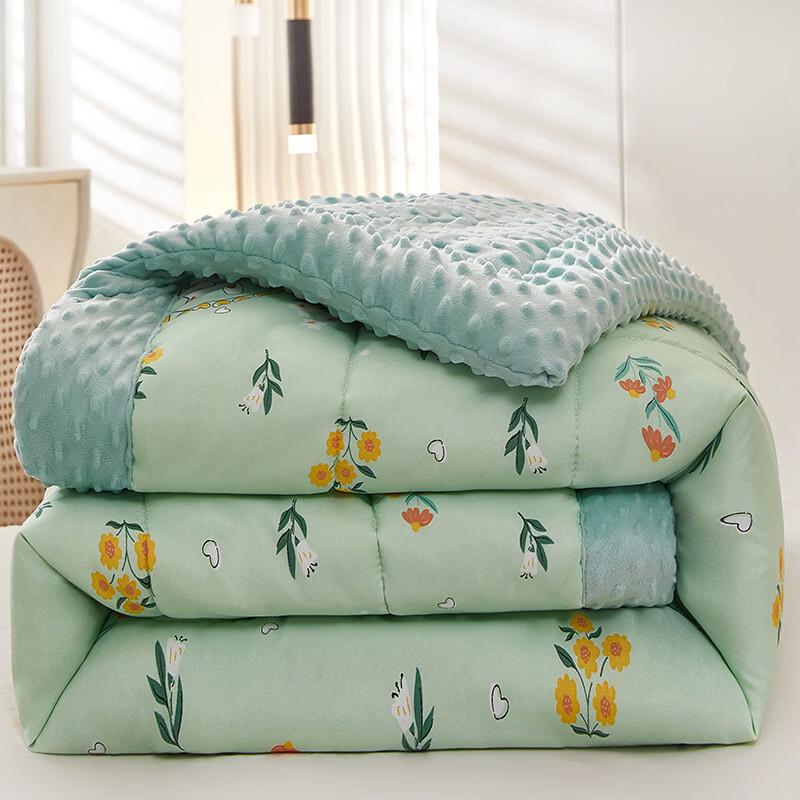 Oeny Machine Washable Washed Cotton Bean Quilt