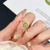 S925 Sterling Silver Four Claw Garnet Ring Natural Crystal Stone Fashion Minimalist Women Daily Fine Jewelry