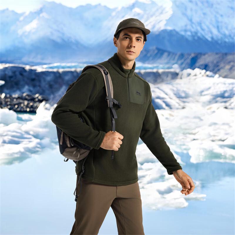 JEEP Windproof Thermal Fleece Half-Zip Jacket