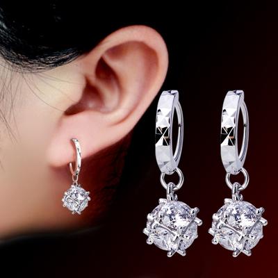 Frauen Korean Fashion Elegante 925 Silber Überzogene Anti-allergie Baumeln Ohrringe Weiblichen Ohr Schmuck Weihnachten Geschenk