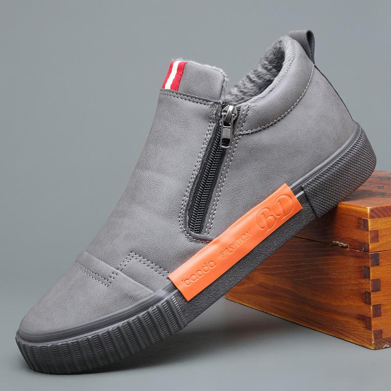 Модные новые зимние мужские ботинки из мягкой кожи — фото 8