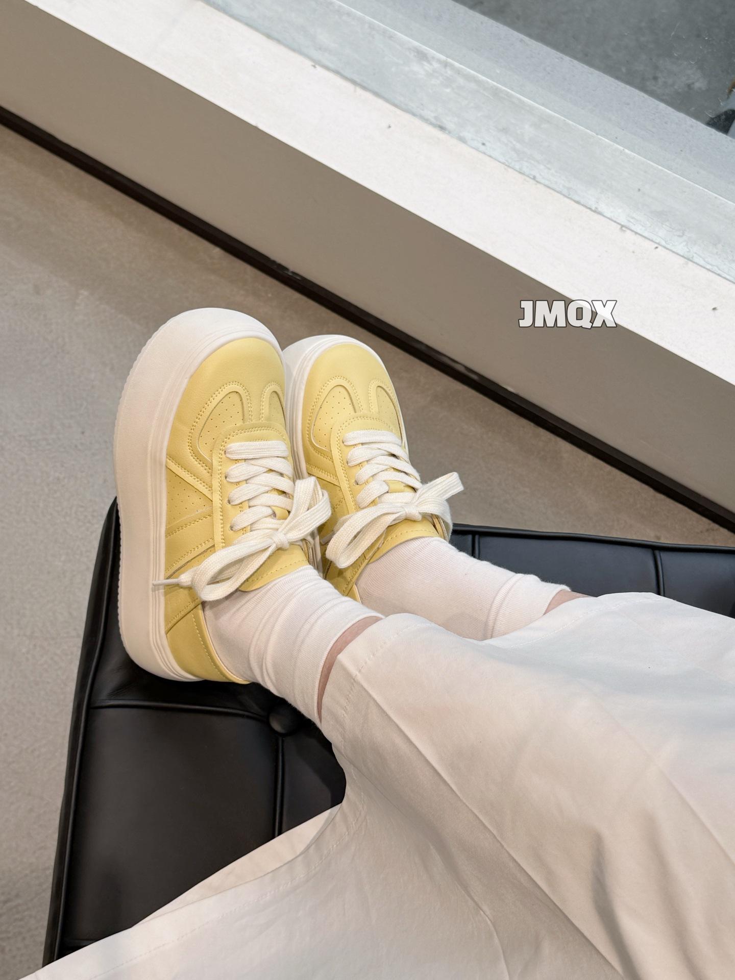 

Leather platform white shoes women s 2025 new round head lace-up sports and leisure board shoes, one shoe and two yellow trendy 39 жёлтый