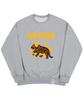 GRAVER [Unisex] Smile Drawing Leopard Sweatshirt_Gray