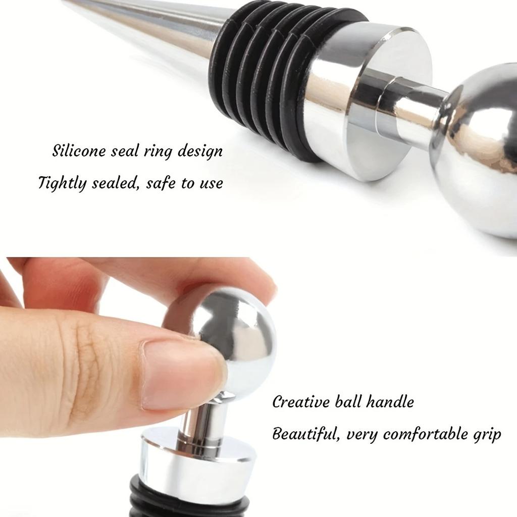 2/4pcs Silicone Wine Bottle Stoppers Reusable Freshness Preserver Ideal for Gifting Bars Parties Weddings 7