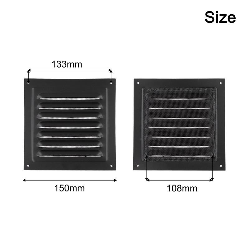 Copertura Griglia Sfiato Aria 100-400 cm Coperture Griglia Sfiato in Alluminio Griglia Quadrata Uscita Aria Muro Esterno Griglia di Ventilazione Cucina Bagno