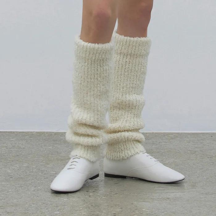 Mohair Boucle Thermal Winter Leg Covers Women's Leg Warmers LEG WARMER / MOHAIR BOUCLE / CREAM