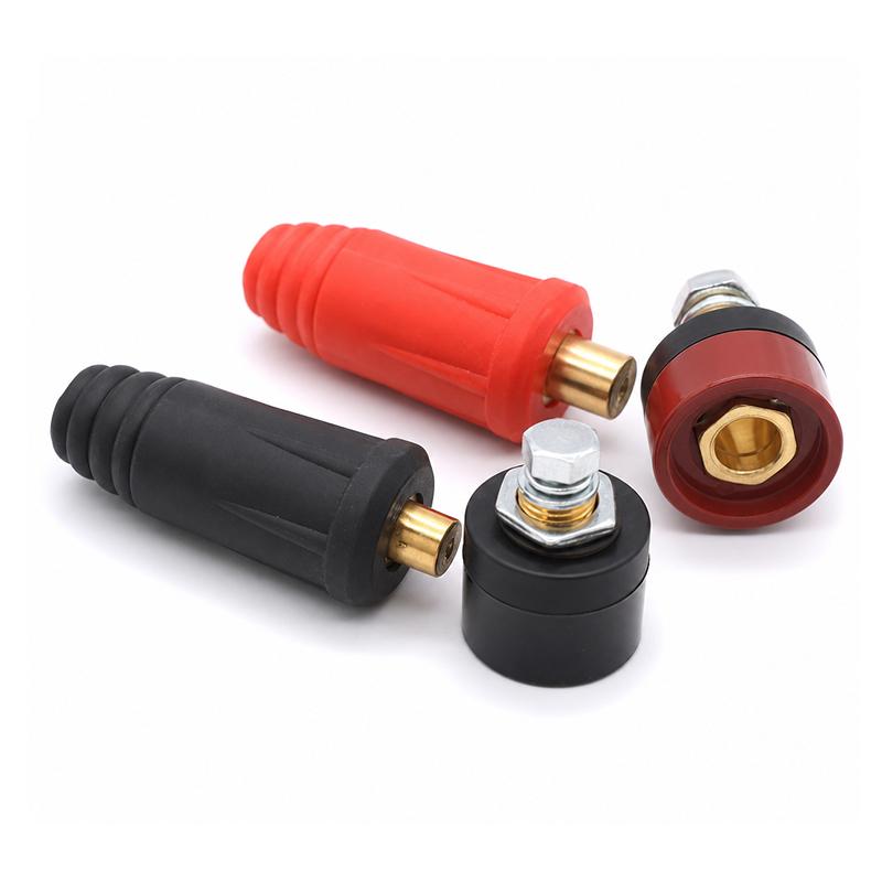European Style Welder Quick Connectors Insulated Rubber Shell Brass Fittings For Industrial Welding Repair