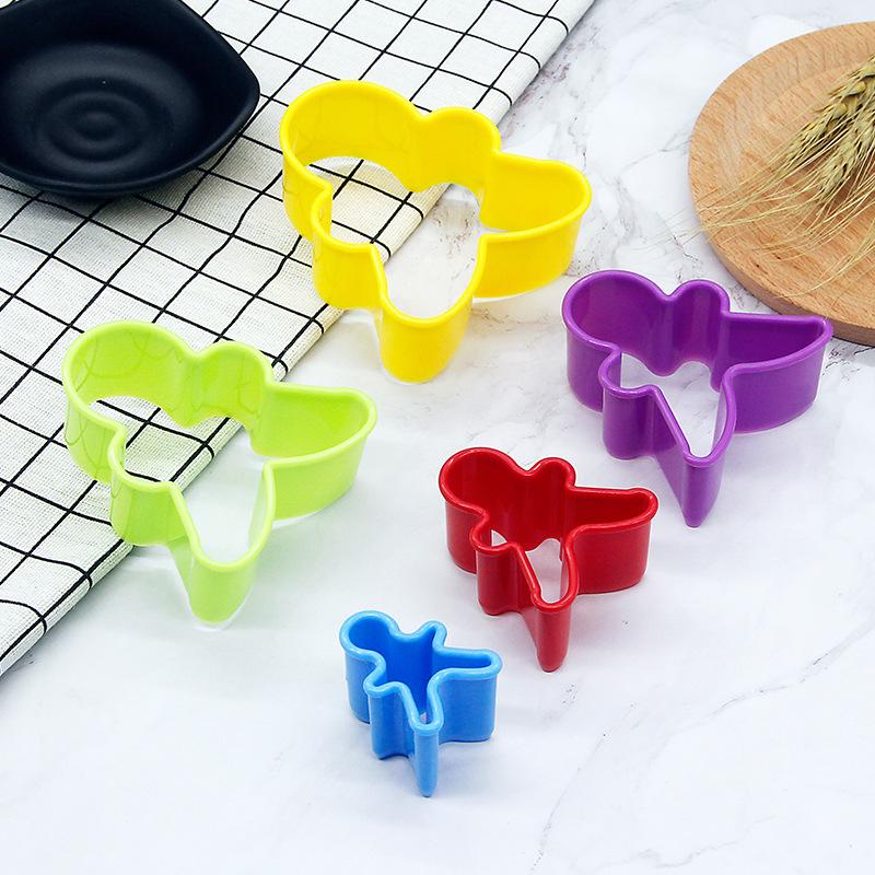 5-6 Stück Kunststoff Ausstechformen Set Fondant Gemüseformen Kuchen Mousse Ring Backwerkzeuge Set für DIY Keksherstellung