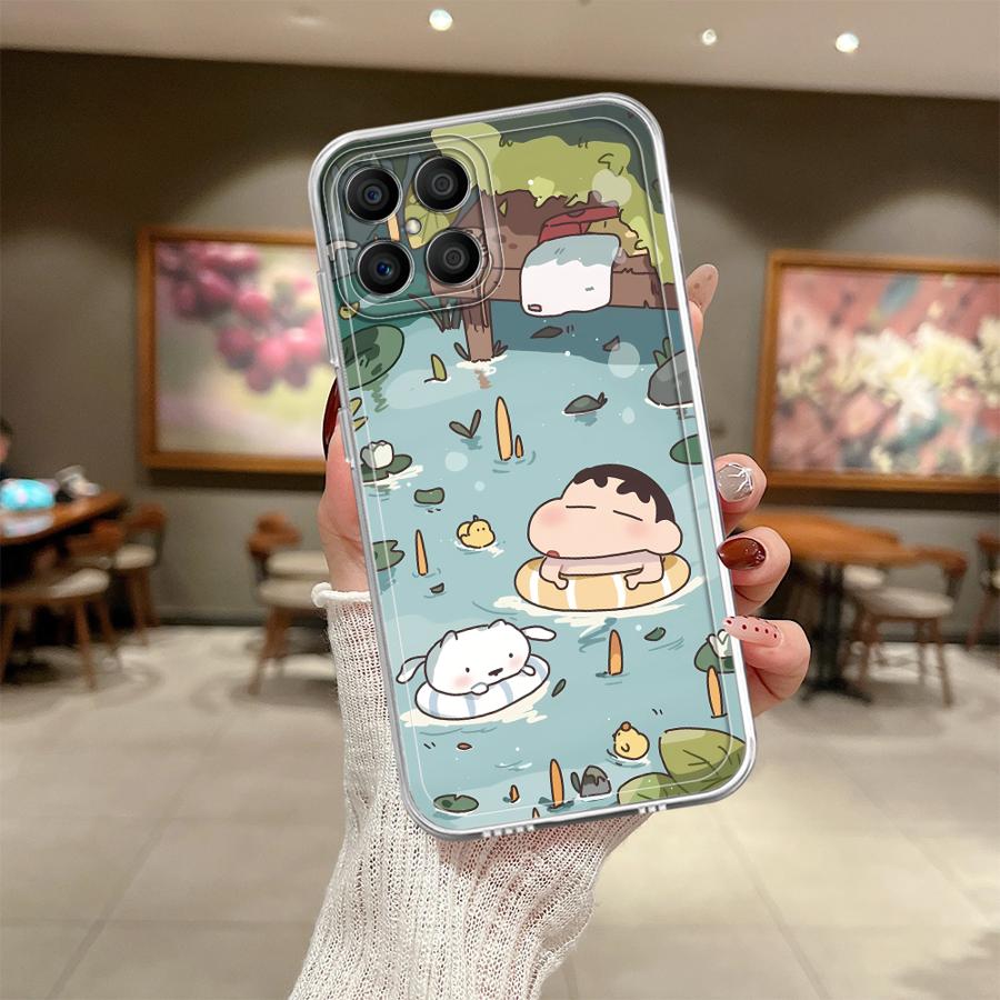 

Soft Phone Cover Case for Honor X9b X7b X9a X8b X8a 90 Lite X8 Cute Crayons Shinchan Honor X8b