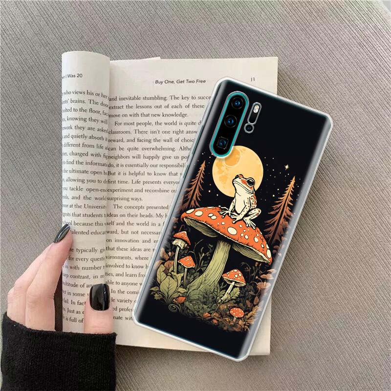 

Чехол для телефона в стиле Cottagecore с лягушкой для Huawei P50 Pro P10 P20 P30 P40 Lite Чехол Mate 40 30 20 10 Lite Capa Shell Huawei P40 Pro