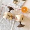 Vintage Graffiti Irregular Ceramic Tall Cup Cartoon Fruit Printed Dessert Cup Creative Tall Ice Cream Bowl High Beauty Home Gift