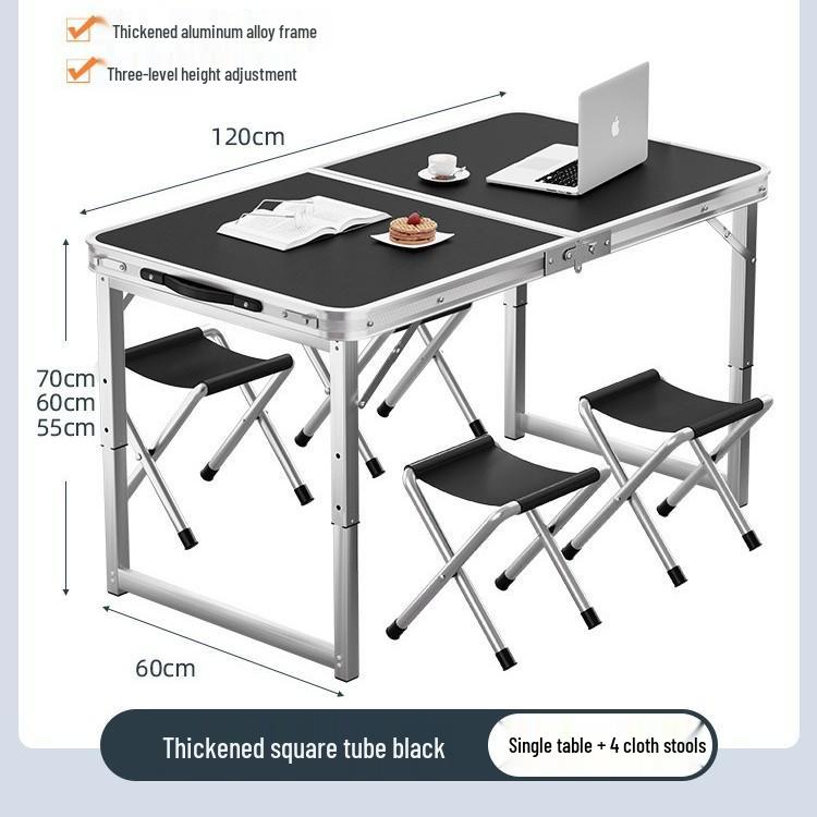 Aluminum Alloy Portable Folding Table and Chairs for Outdoor Market Promotions