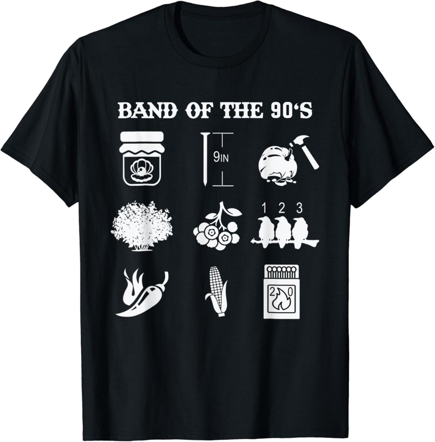 YYUUYUU Funny Retro Popular Music Bands of The 90s Rock Pop Culture T-Shirt XXXXXL чёрный