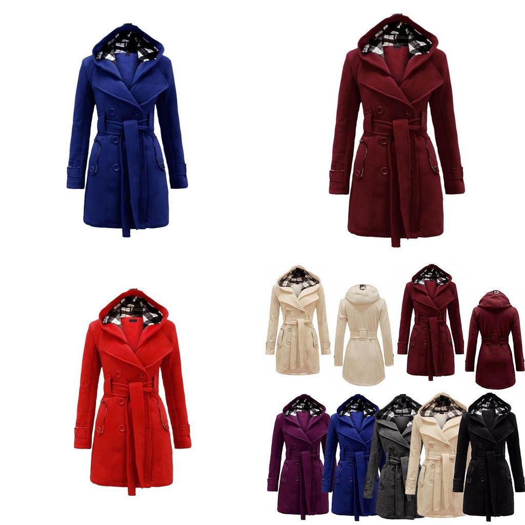 Elegante Cappotto da Donna Giacca Lunga Calda Capospalla Invernale con Design Parka con Cappuccio