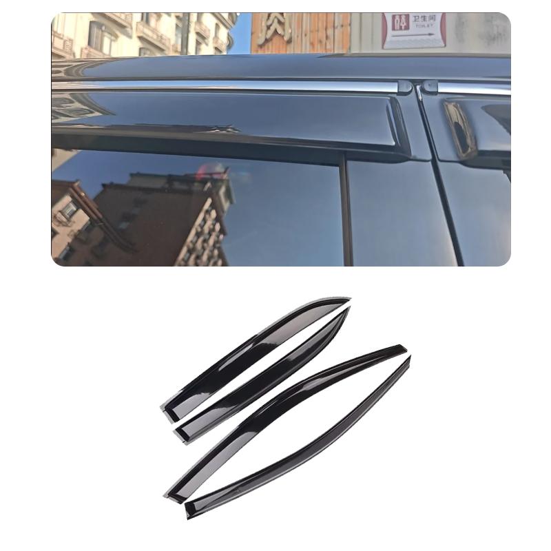 Black Window Visors For Geely Galaxy M9 Starship P117 2025 2026 2027 Waterproof Trim Wind Sun Rain Visors Shade Car Accessories