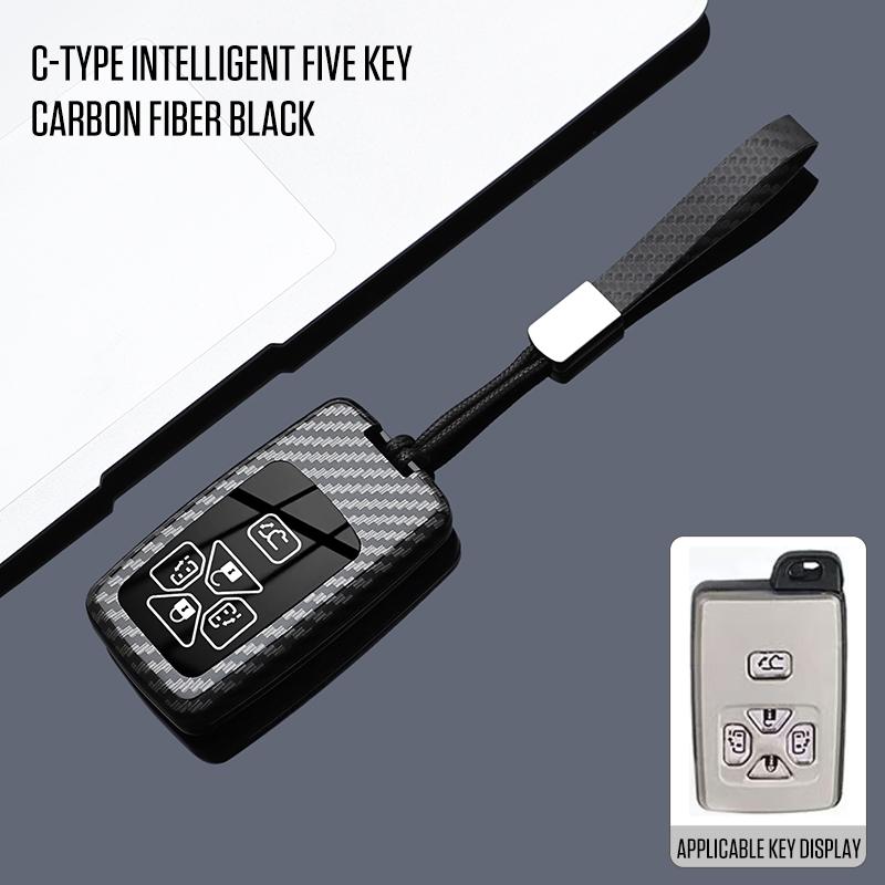 2 3 4 5 Buttons ABS Carbon Style Car Key Case Cover Fob for Toyotay Alphard Vellfire Previa Estima Isis Noah Voxy Tarago Yaris