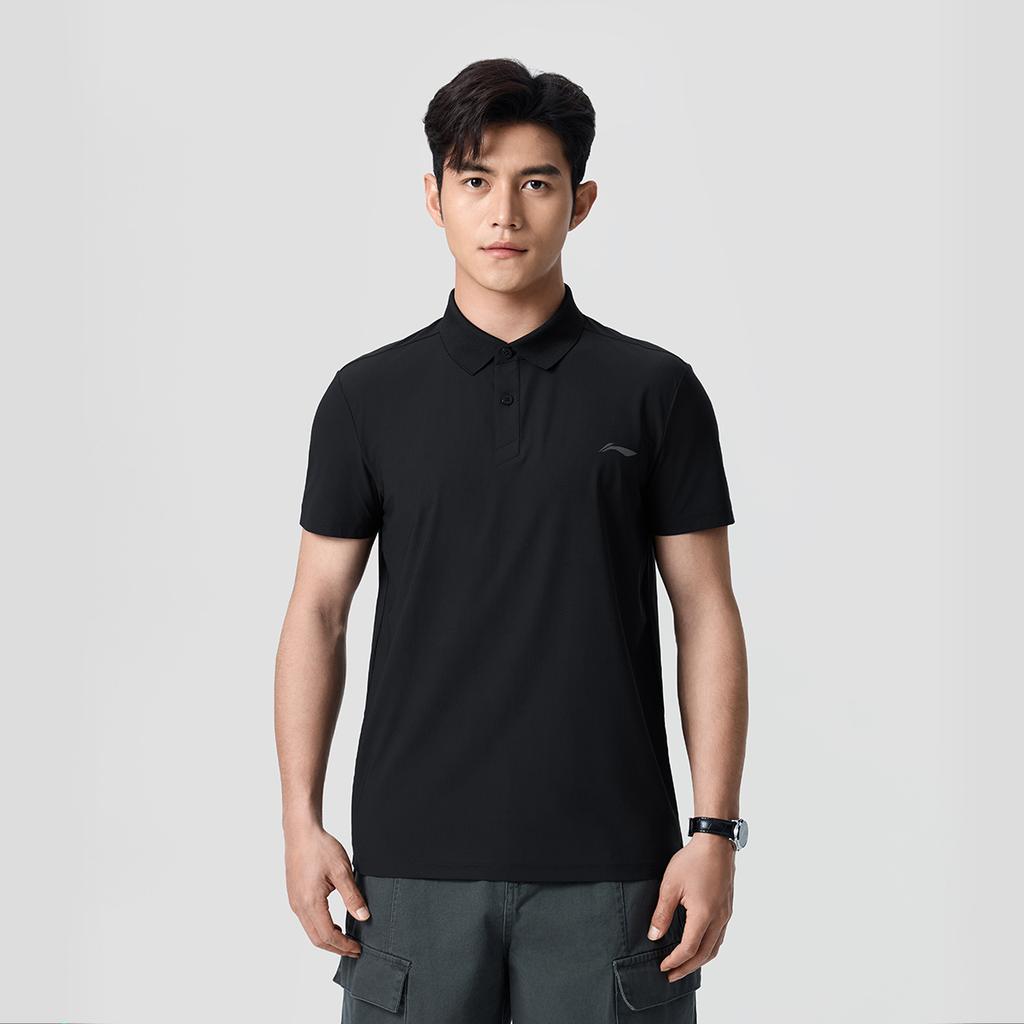 Li-Ning Fitness Series Polo Shirt With Brand Logo Embroidery Men tops APLW347-1