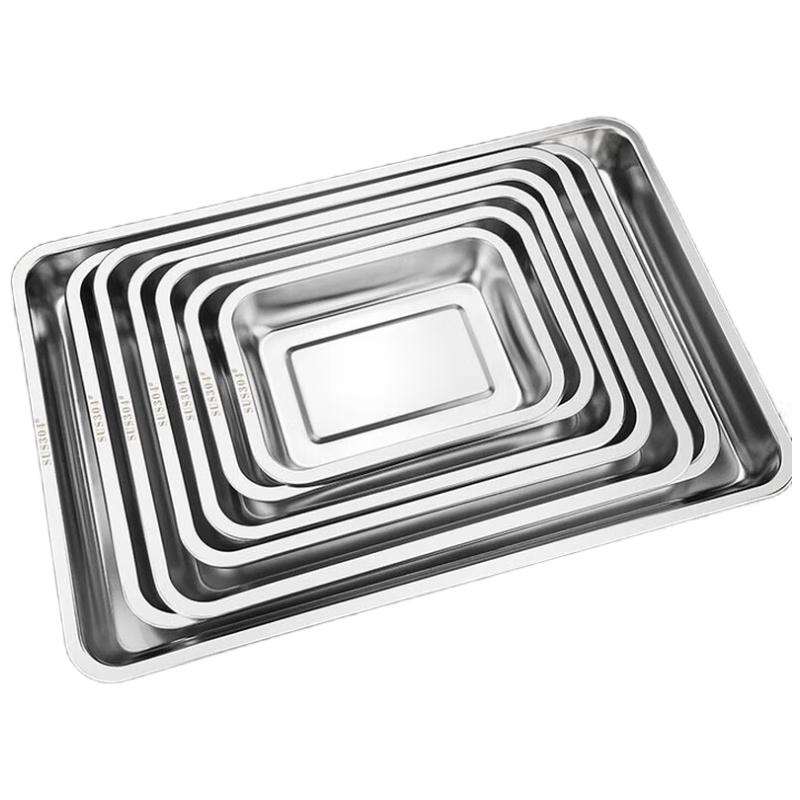 Huihuang 304 Stainless Steel Deep Rectangular Tray