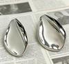 Teardrop Metal Stud Earrings: Gold & Silver, Niche Design, High-End Feel, Versatile for Women