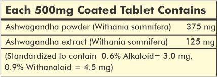 Ayurvedic Life Ashwagandha Tablets (120 Count Pack of 1)