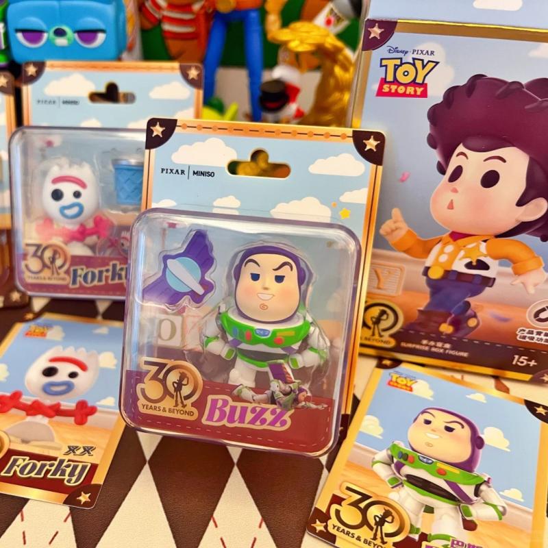 Toy Story Anniversary Unlimited Fun Series Pendant Card Blind Box Pixar Buzz Lightyear Christmas 30th Figure Gifts Model Random Trendy Mystery