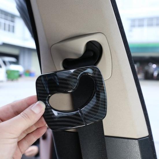For BMW 5 Series 2011-2017 ABS Carbon Fiber Seat Belt Adjustment Cover Trim