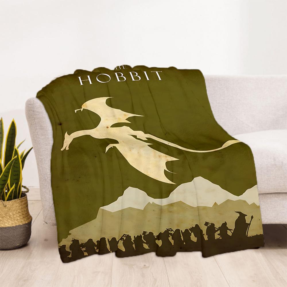 1PC The Hobbit Outdoor Blanket Lightweight Flannel, Soft & Warm, All-Season, Outdoor, Camping, Living Room, Office,  L1106056