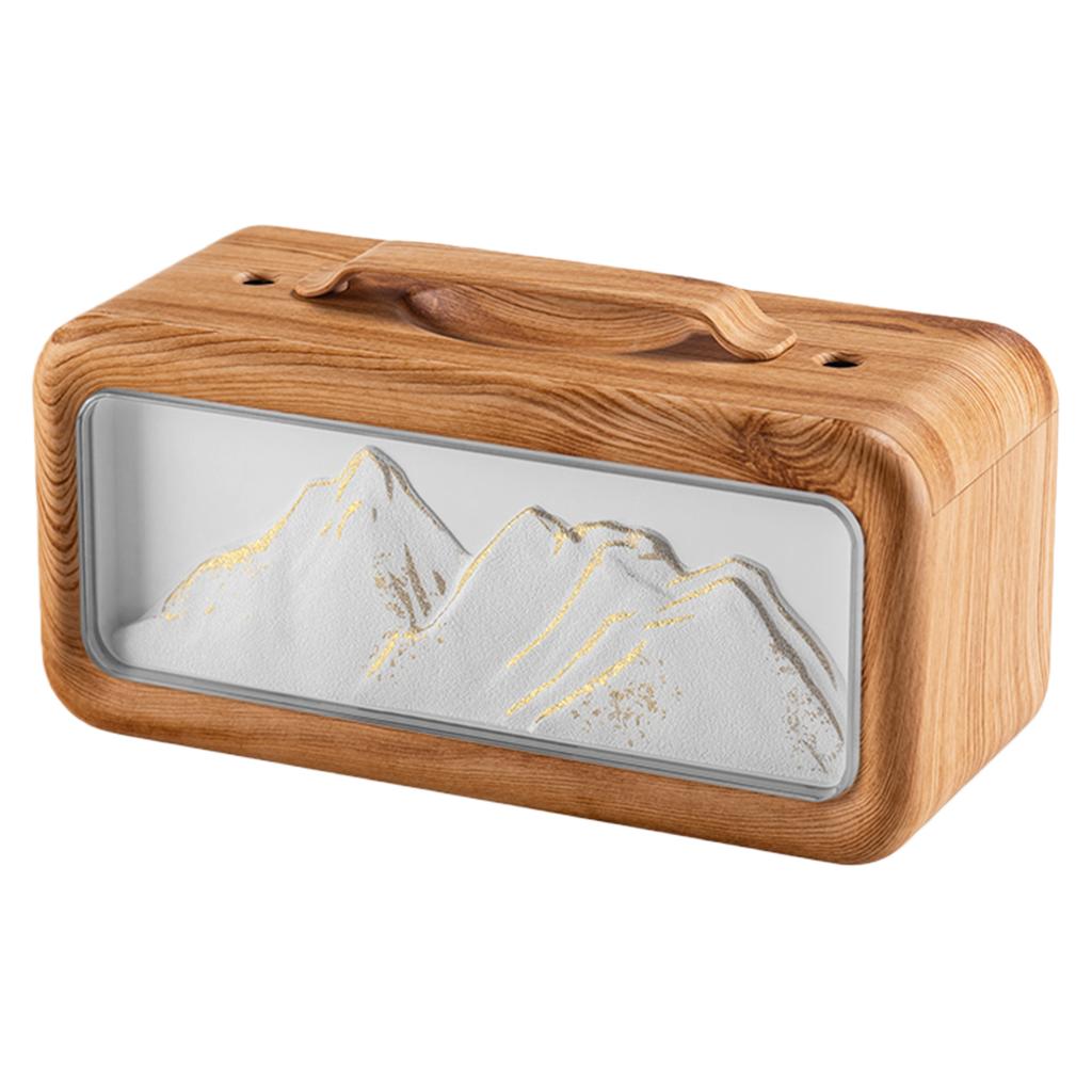 600ML Dual Mist Spray Snow Mountain Cool Mist Humidifier with Night Light Aromatherapy Diffuser for Bedroom Home Office