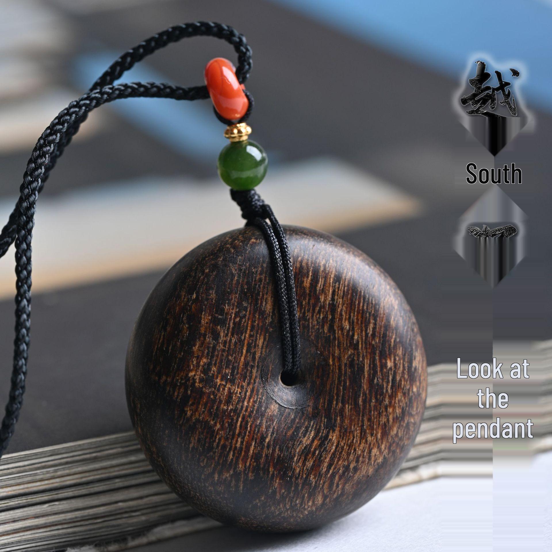 Peace and Joy: Nha Trang White/Purple Stone & Phu Son Red Clay Water-Sinking Safety Buckle Pendant Phu Son Red Clay