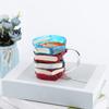 3D Colored Book Glass Cup Decorative Book Stack Coffee Mug Colorful Book Water Cup for Kitchen Drinkware