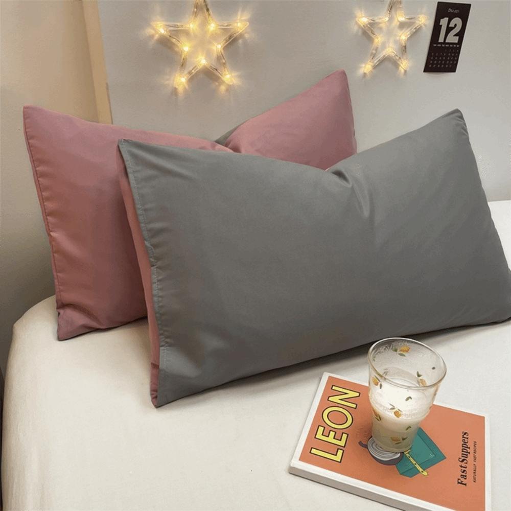 New Cotton Brushed Pillowcases Cozy Super Soft Pillow Covers Wrinkle Resistant Fade Resistant Plain Pillowcase