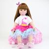 BZDOLL 60cm Silicone Bebe Reborn Doll Toys for Girl Soft Silicone Vinyl Princess Toddler Alive Babies Lovely Child Birthday Gift