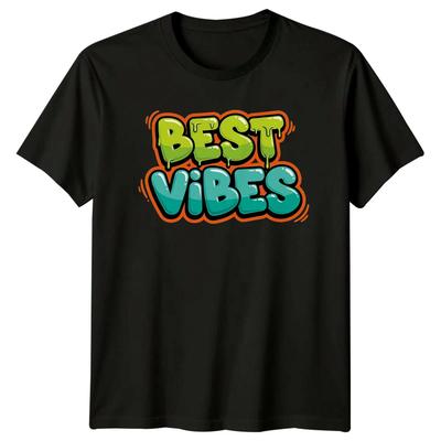 Funny Best Vibes T-Shirt Urban Graffiti Slime Gift For Him And Her