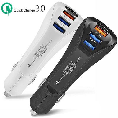 2/3 USB-Anschluss Autoladegerät Qc 3.0 Autohandy-Ladegerät Schnellladen Zigarettenanzünder für Apple Samsung Huawei